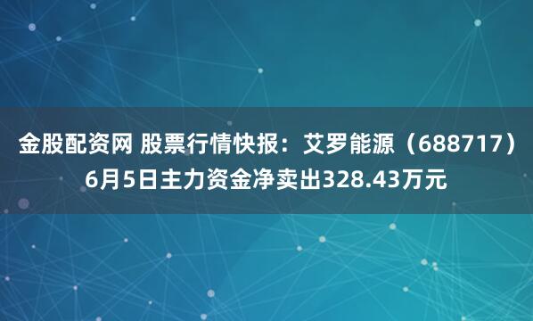 金股配资网 股票行情快报：艾罗能源（688717）6月5日主力资金净卖出328.43万元